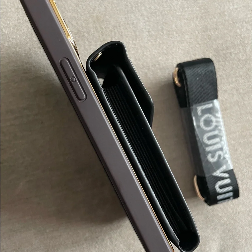 Black and Gray Monogram Phone Case
